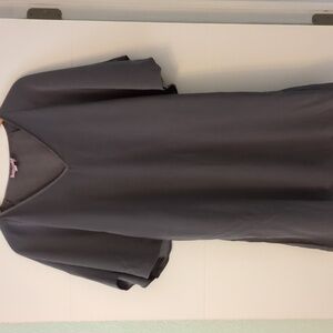 Calypso St Barth silk v neck minimalist grey mini dress Sz Small